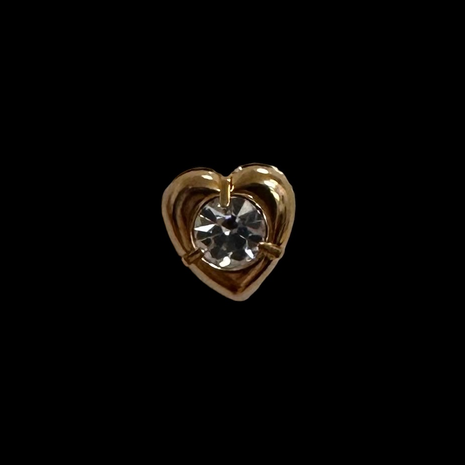 big heart badge gold